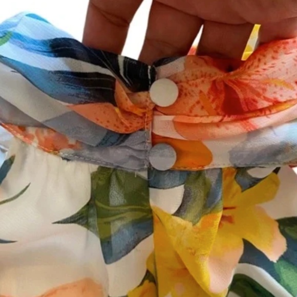 Eliza J Tropical Floral Print Dress Size 12 - Picture 5 of 6